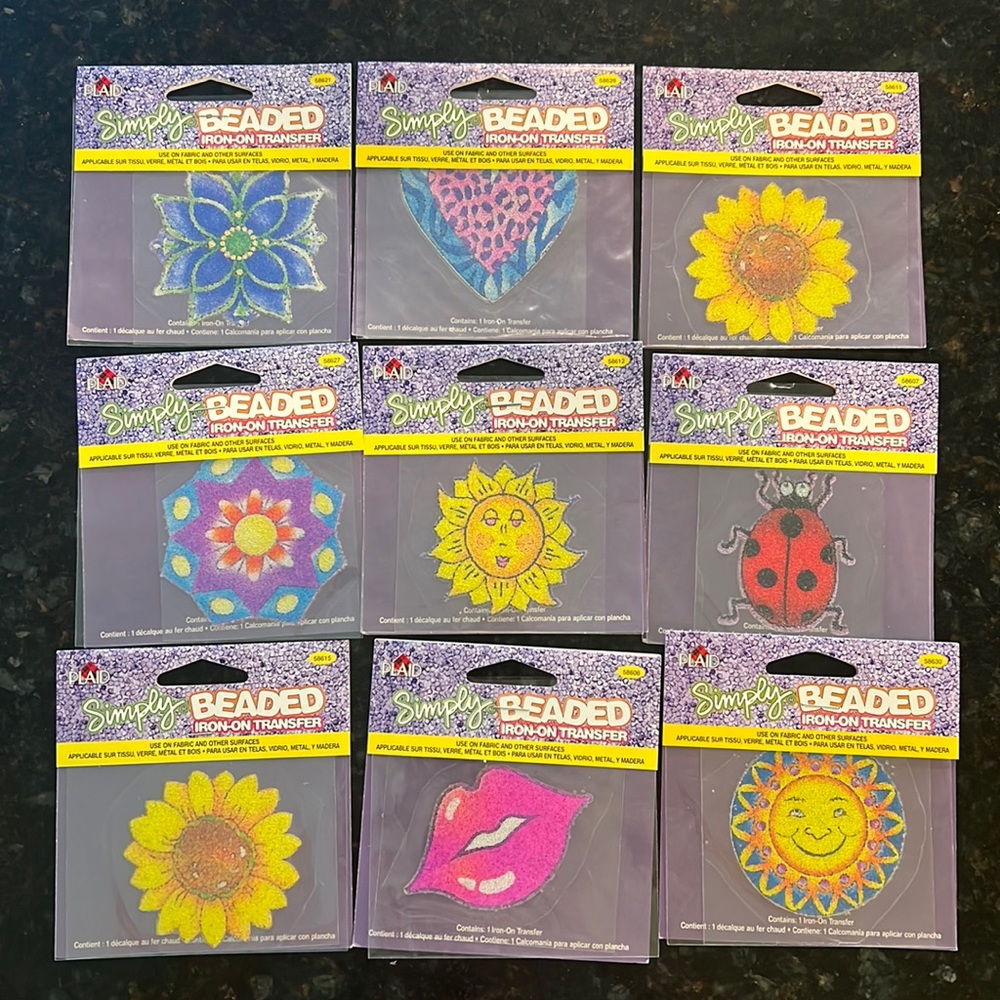 Beaded Iron-On Transfer Patch